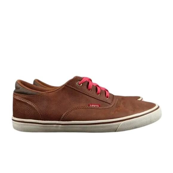 Levi's Shoes Mens 12 Sneakers Casual Trainers Brown Lace Up Lifestyle Comfort - Picture 1 of 11